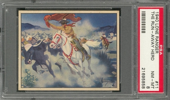 1940 R83 Gum, Inc. "Lone Ranger" #11 "The Run-Away Herd" – PSA NM-MT 8 "1 of 3!"